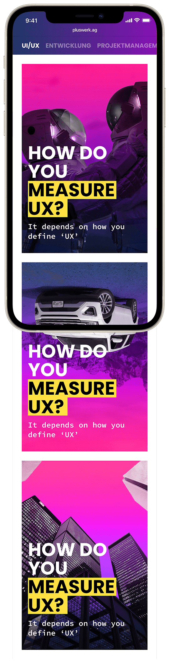 Blog auf einem iPhone