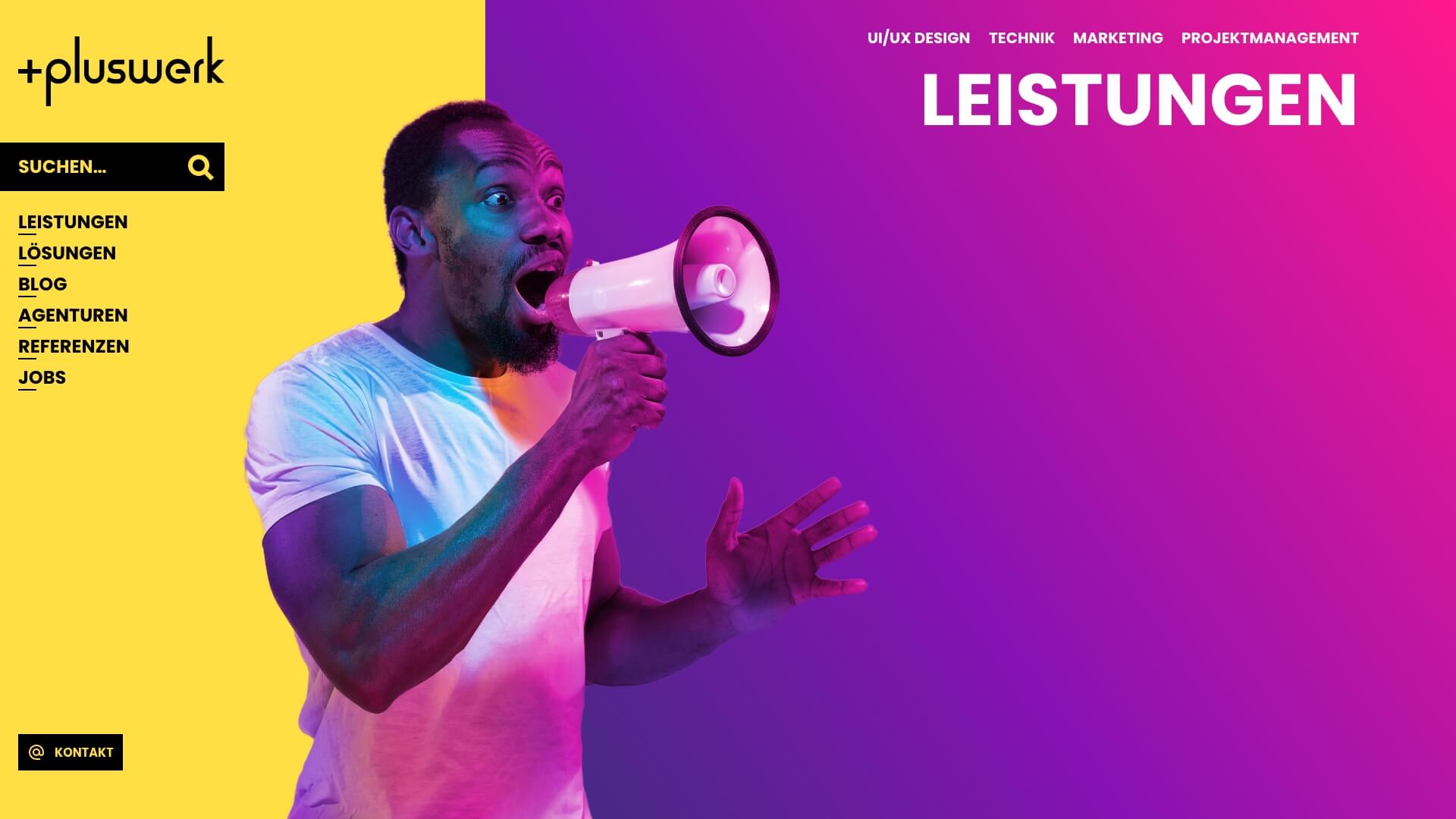 Übersichtsseite Leistungen