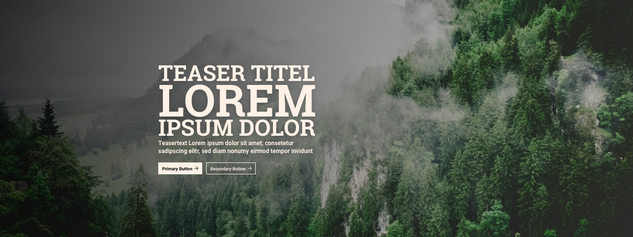 Hero-Teaser mit Hintergrundbild