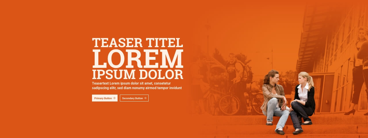 Hero-Teaser mit Key-Visual